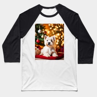 Christmas West Highland White Terrier Baseball T-Shirt